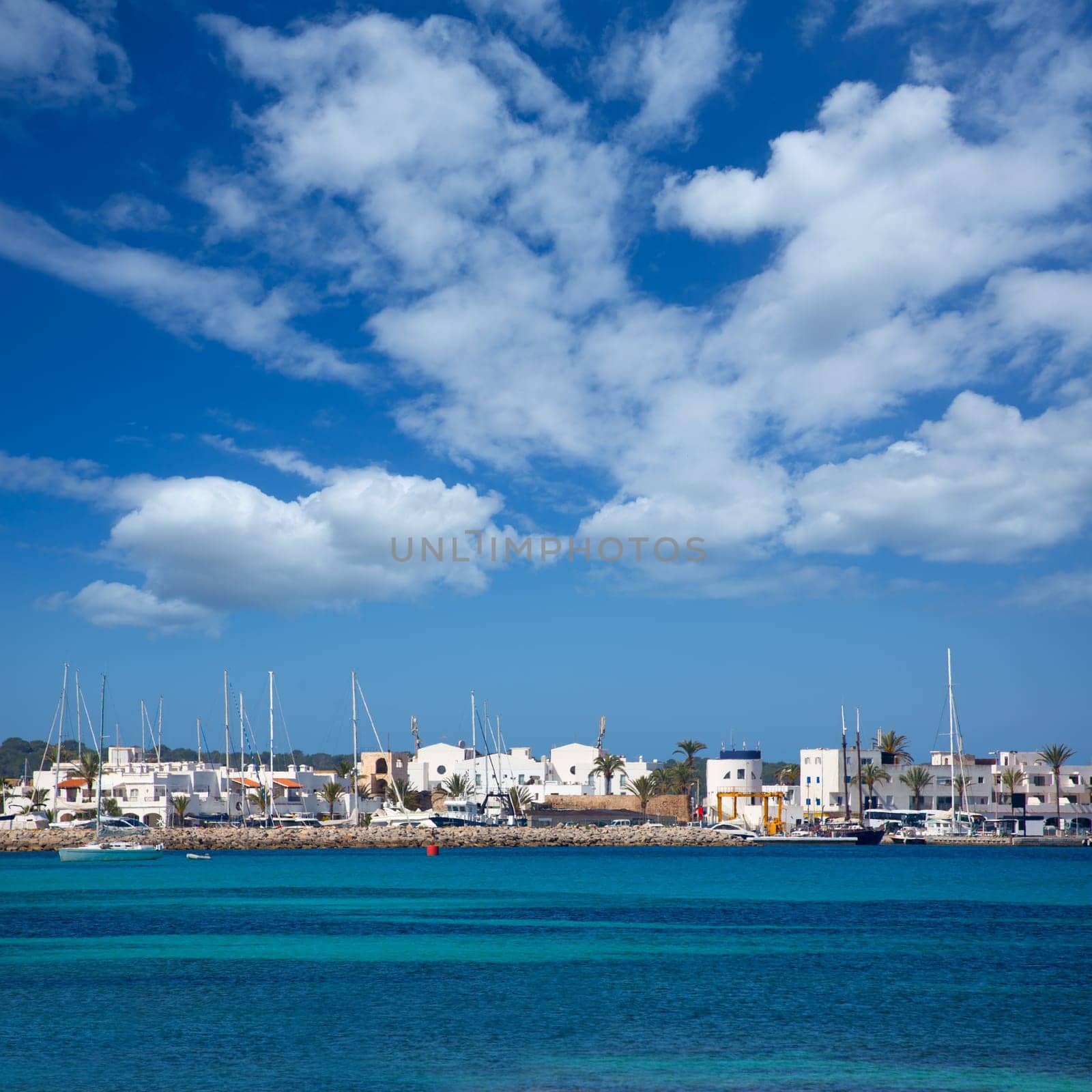 La Savina Sabina village and marina in Formentera Balearic Islands