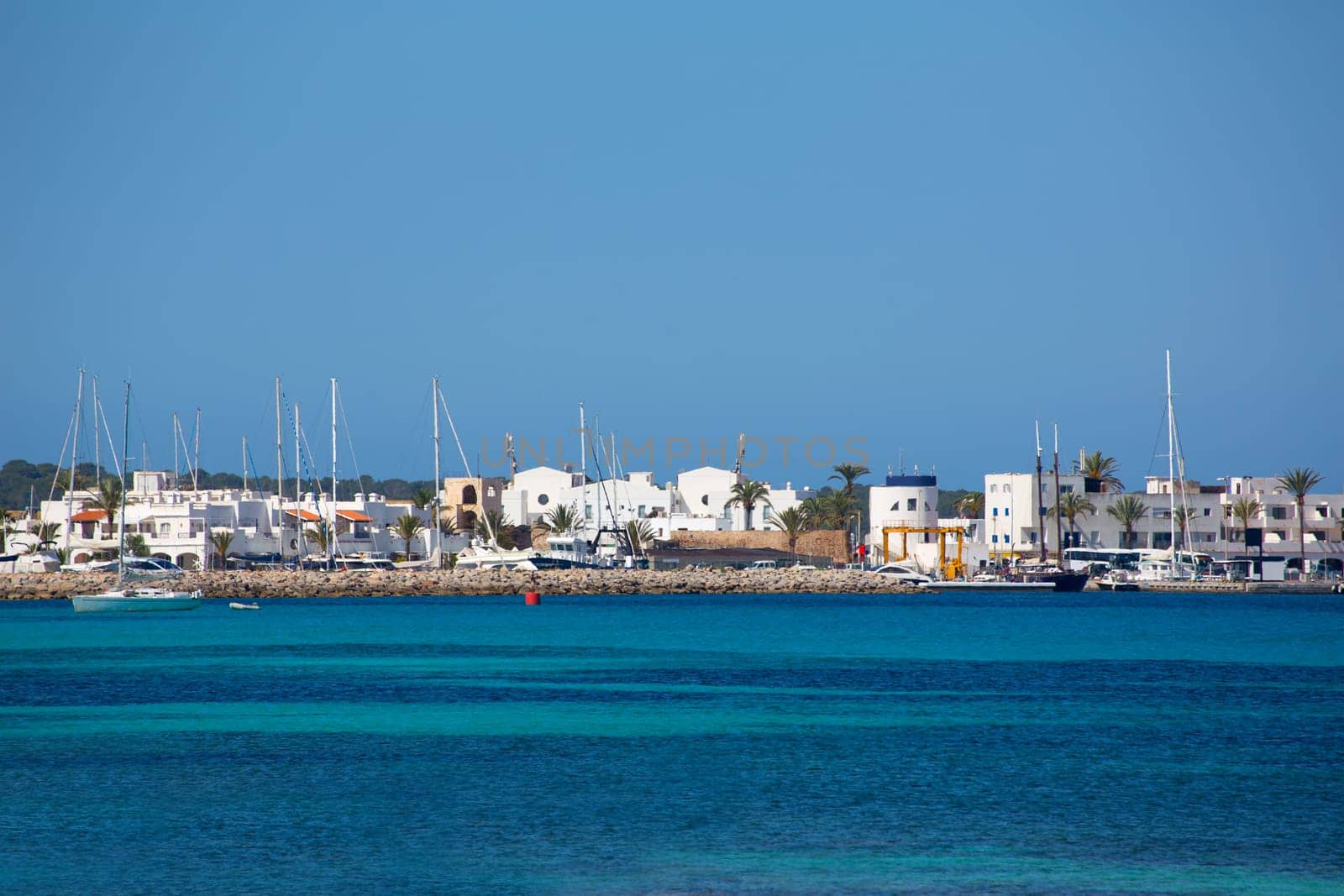 La Savina Sabina village and marina in Formentera Balearic Islands