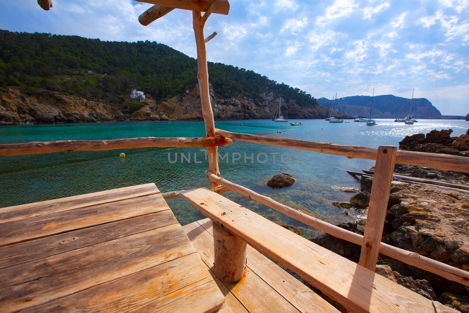 Ibiza Port de Benirras at Balearic Islands of Spain