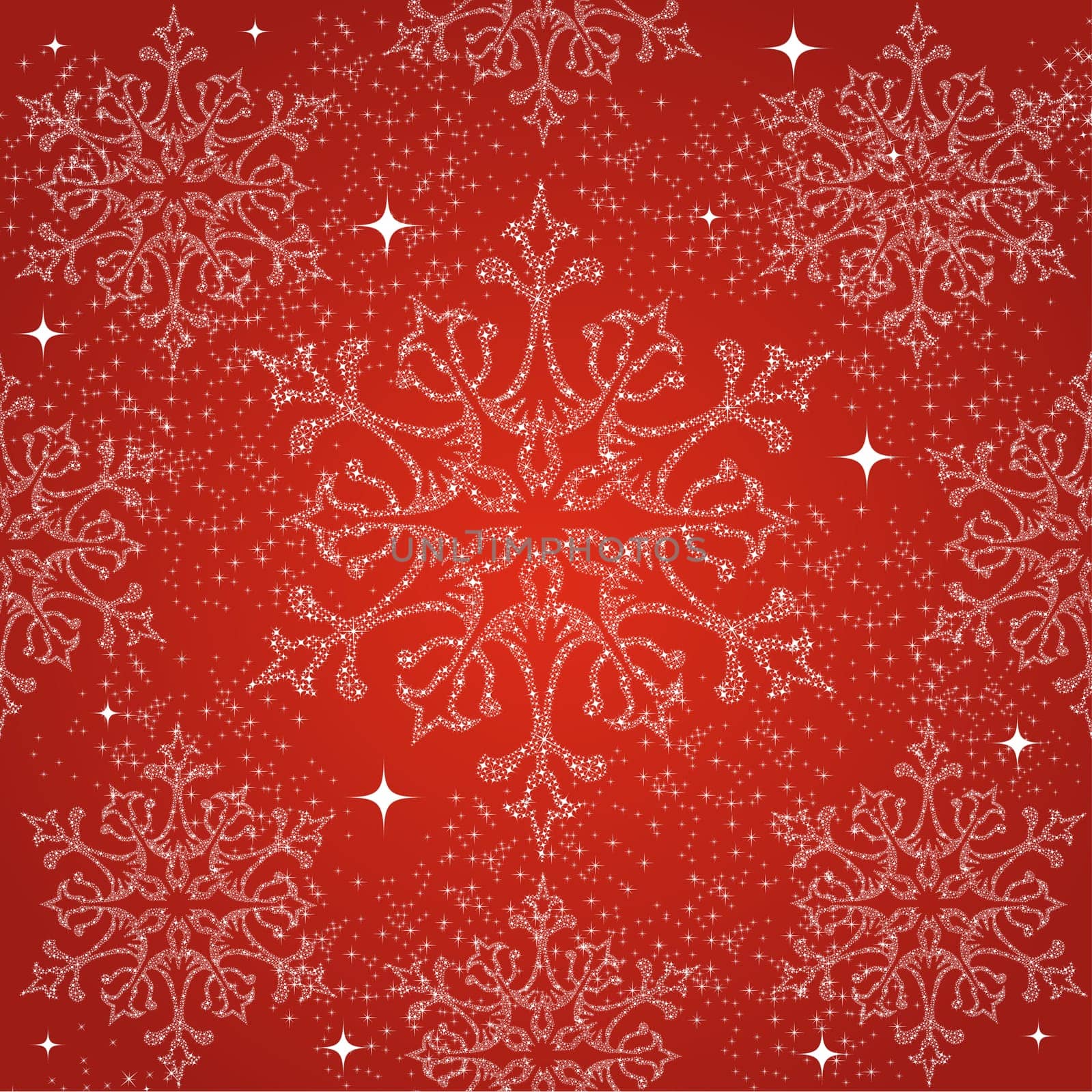 Merry Christmas decoration snowflakes seamless pattern red background. Vector file organized in layers for easy editing.