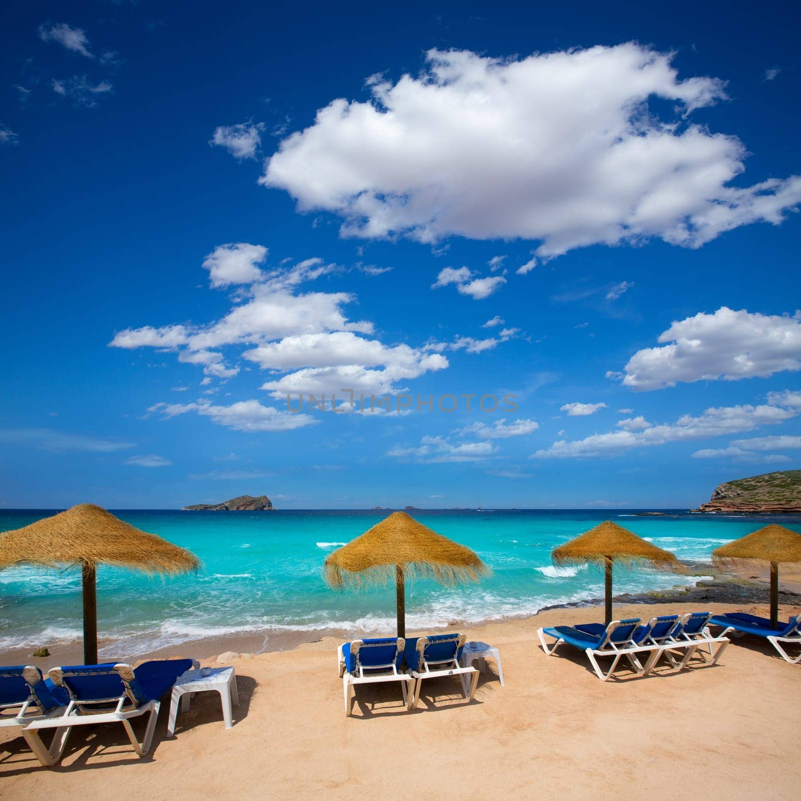 Ibiza Cala Conta Comte beach in San Jose at Balearic Islands Spain