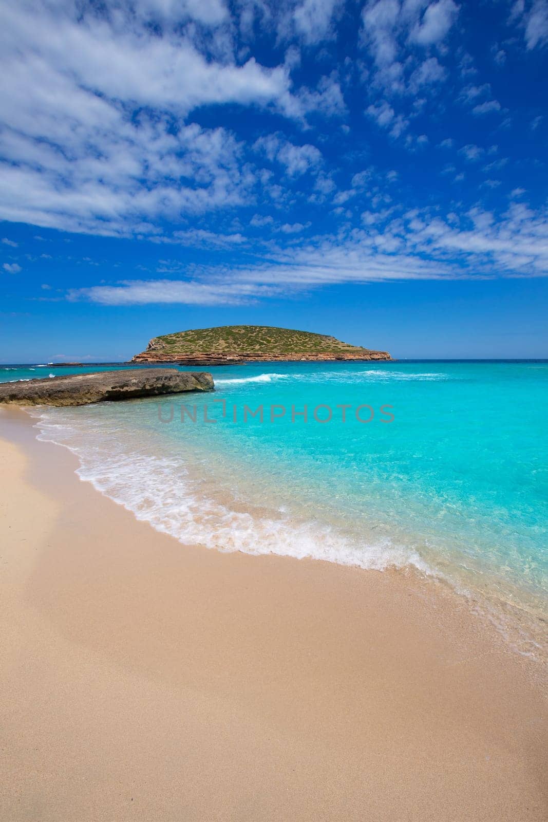 Ibiza Cala Conta Comte beach in San Jose at Balearic Islands Spain
