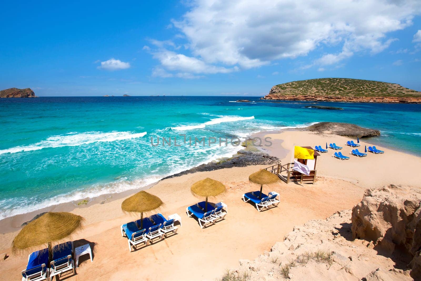 Ibiza Cala Conta Comte beach in San Jose at Balearic Islands Spain
