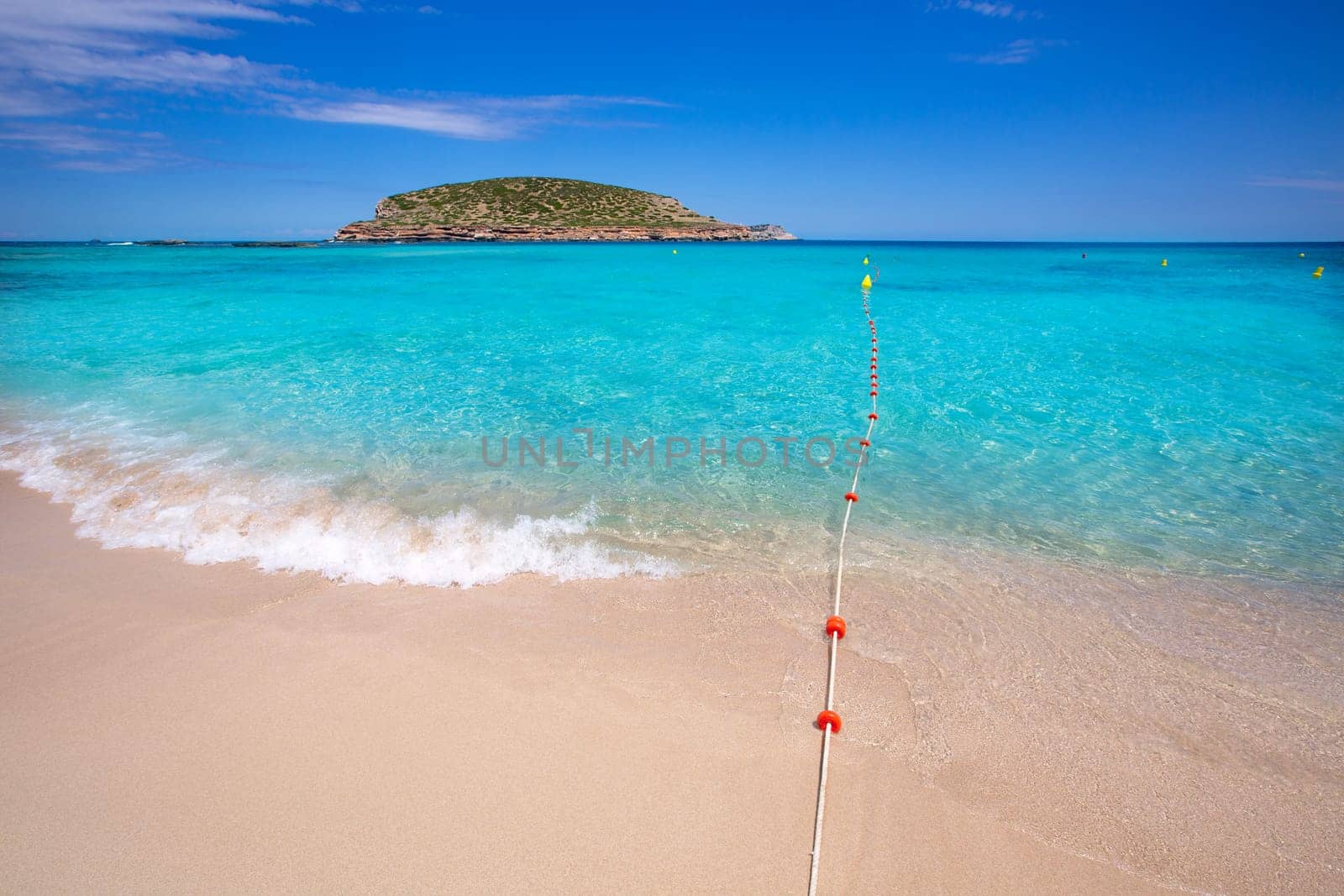 Ibiza Cala Conta Comte beach in San Jose at Balearic Islands Spain