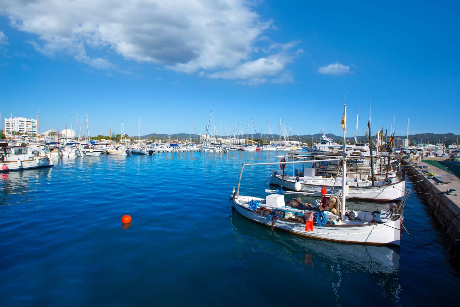Ibiza san Antonio Abad de Portmany marina port in Balearic Islands of spain