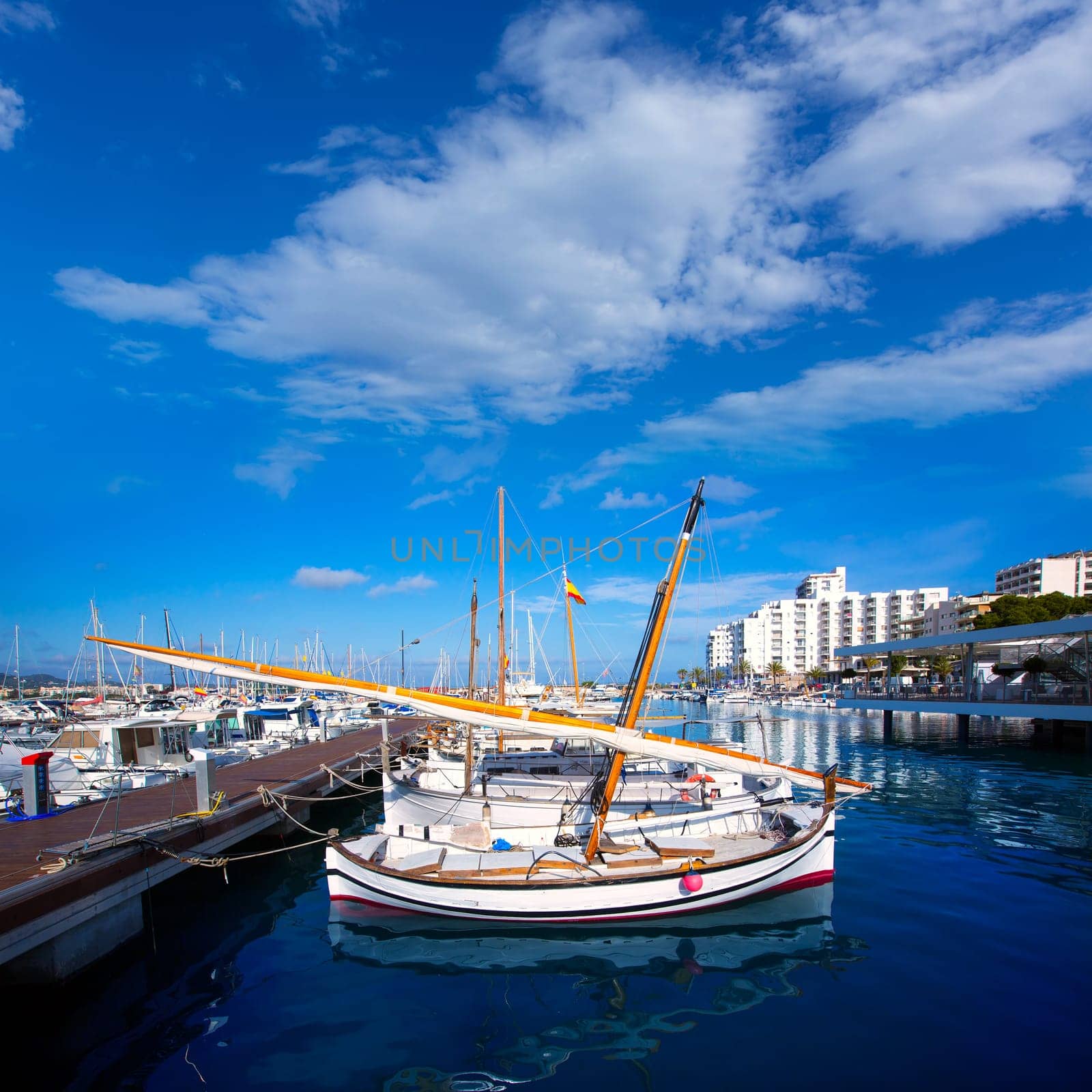 Ibiza San Antonio Abad Sant Antonio de Portmany marina at Balearic islands