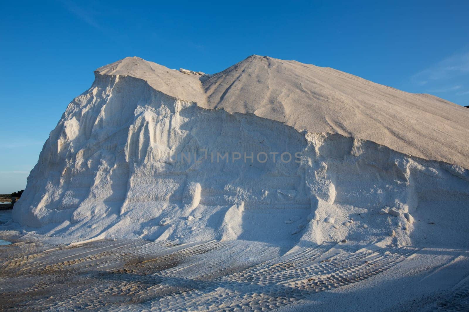 Ibiza ses Salines saltworks white salt mountain in Sant Josep