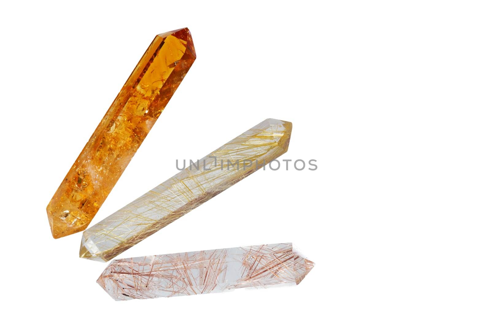 A selection of different crystals as double ends,cropped