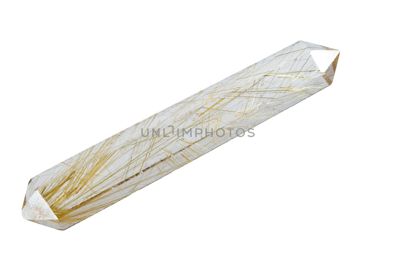 A double-ended rutile quartz