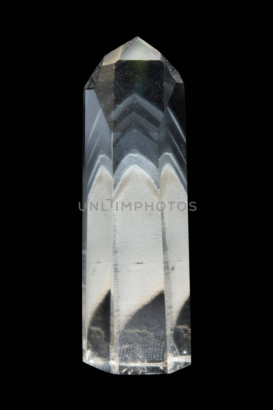 A large rock crystal with phantom crystals