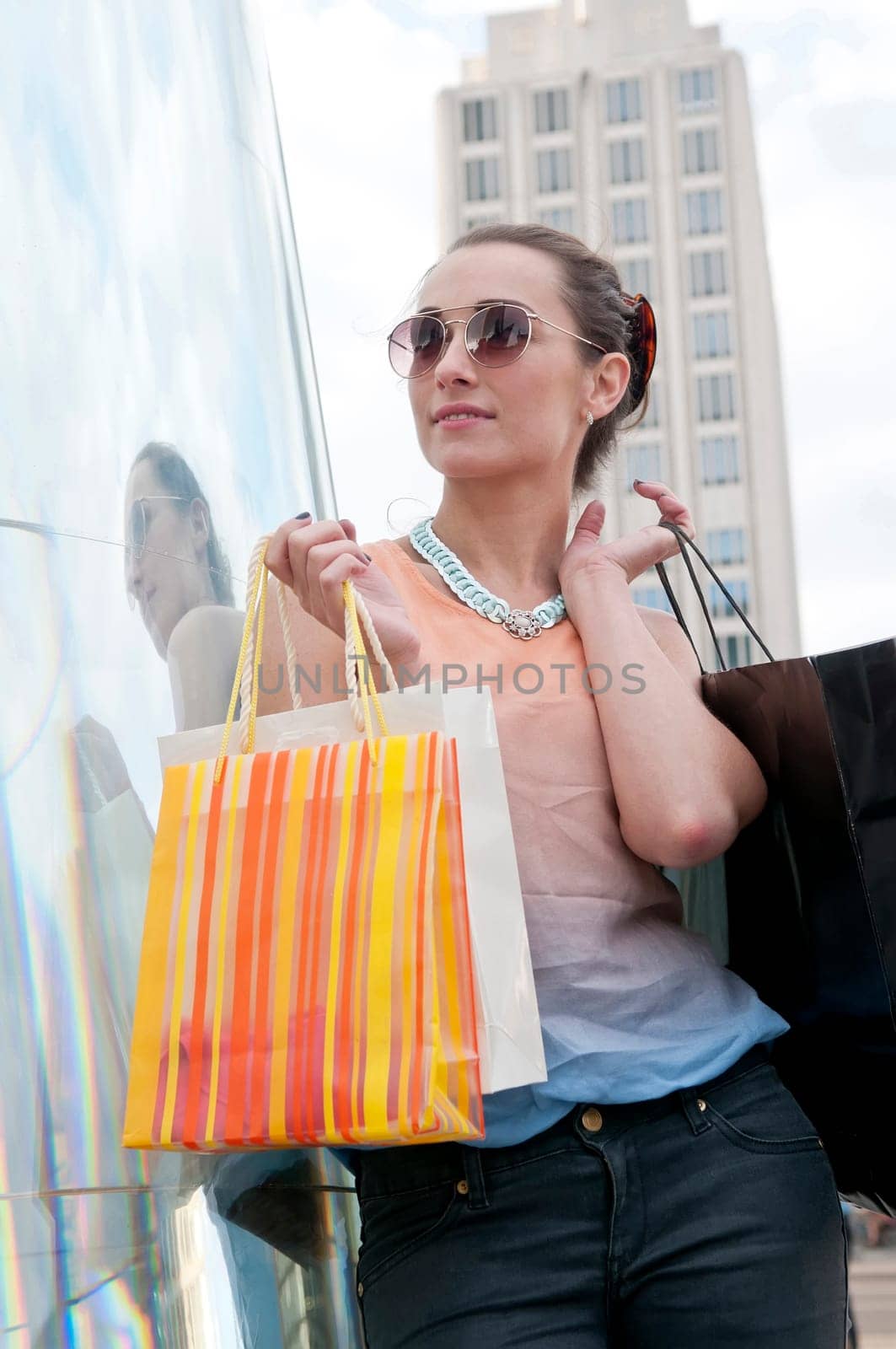 Woman with shopping bags