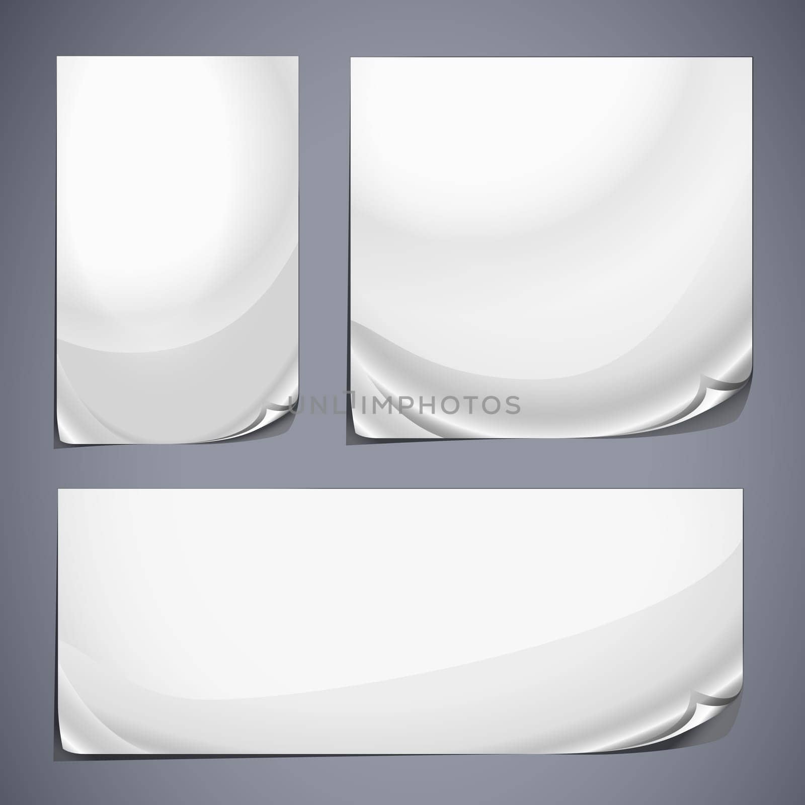 Set of grey glossy stickers