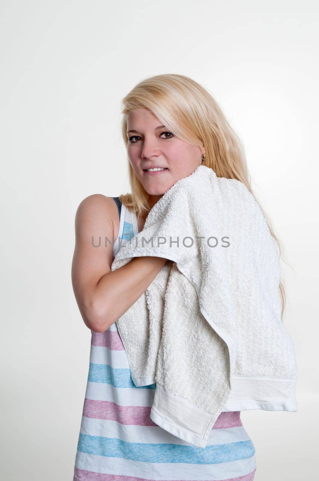 Woman with towel