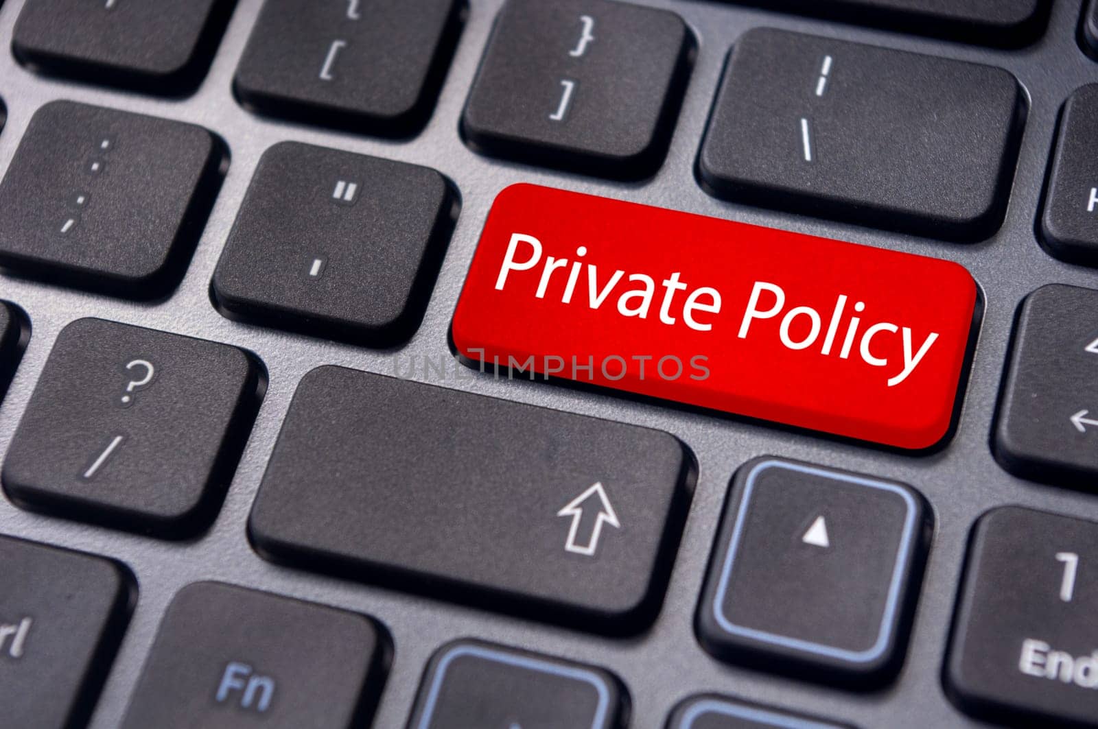 message on keyboard enter key, for privacy policy concepts