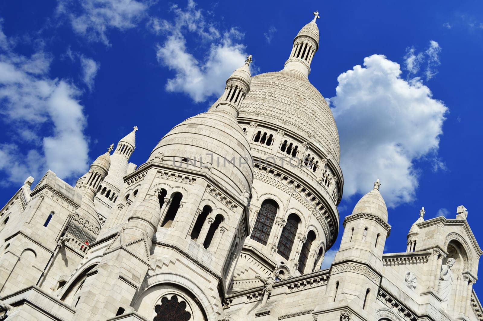 Basilica Sacre Coeur (Sacred Heart of Jesus) on Montmartre in Paris, France.