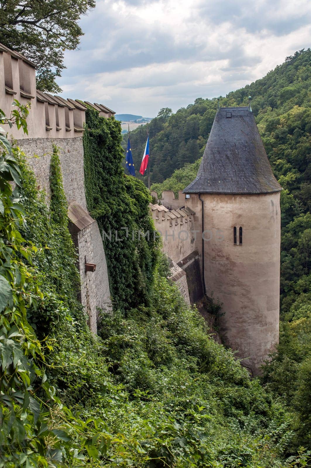Karlstejn castle in Central Bohemia, Czech Republic.