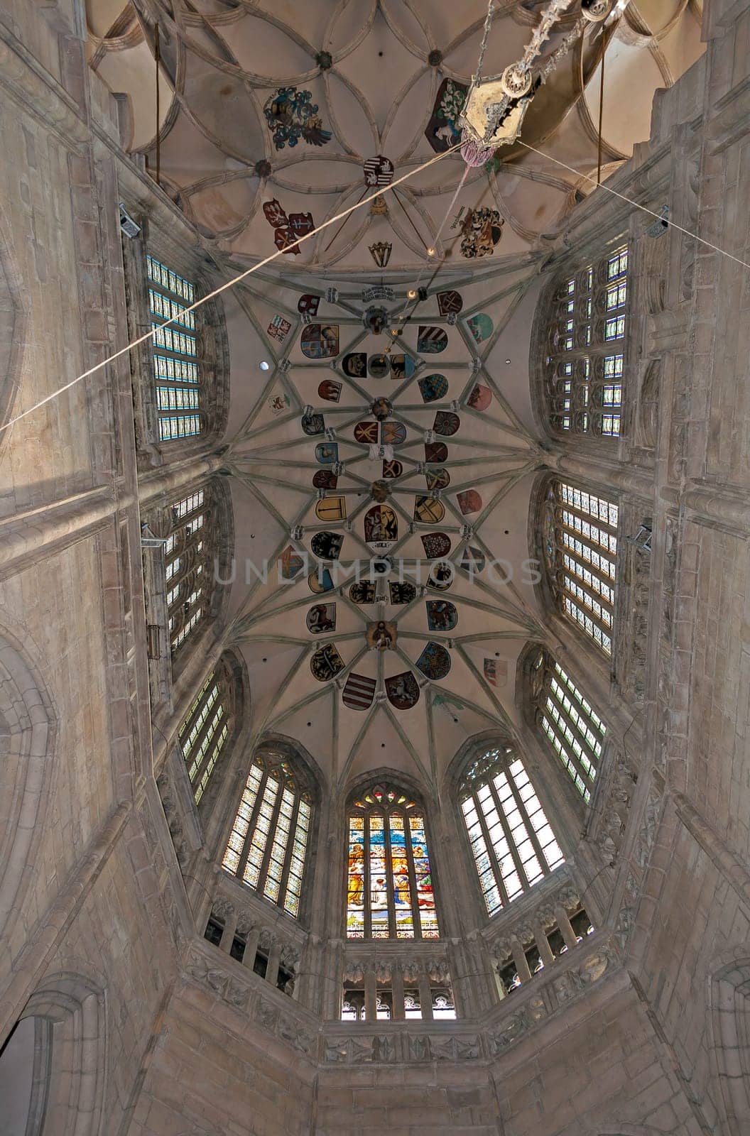 Detail of Saint Barbara's Church ceiling, Kutna Hora, Czech Republic.