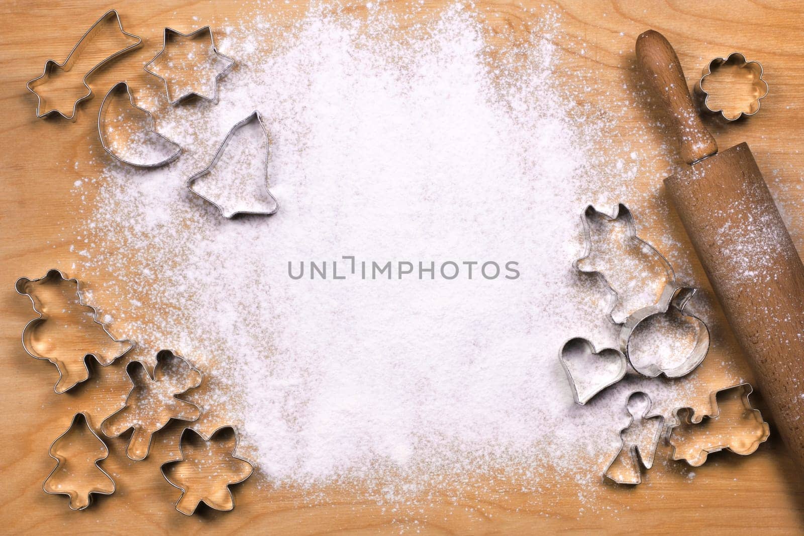 Background with cookie cutters