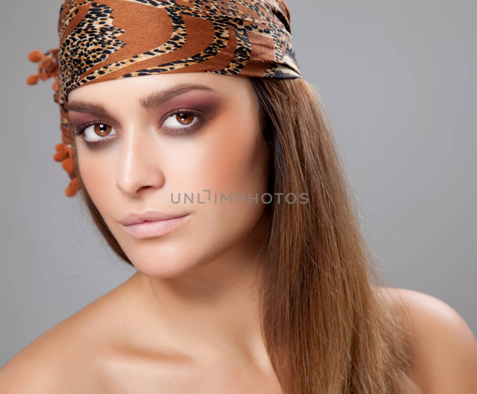 Young beauty with a headscarf