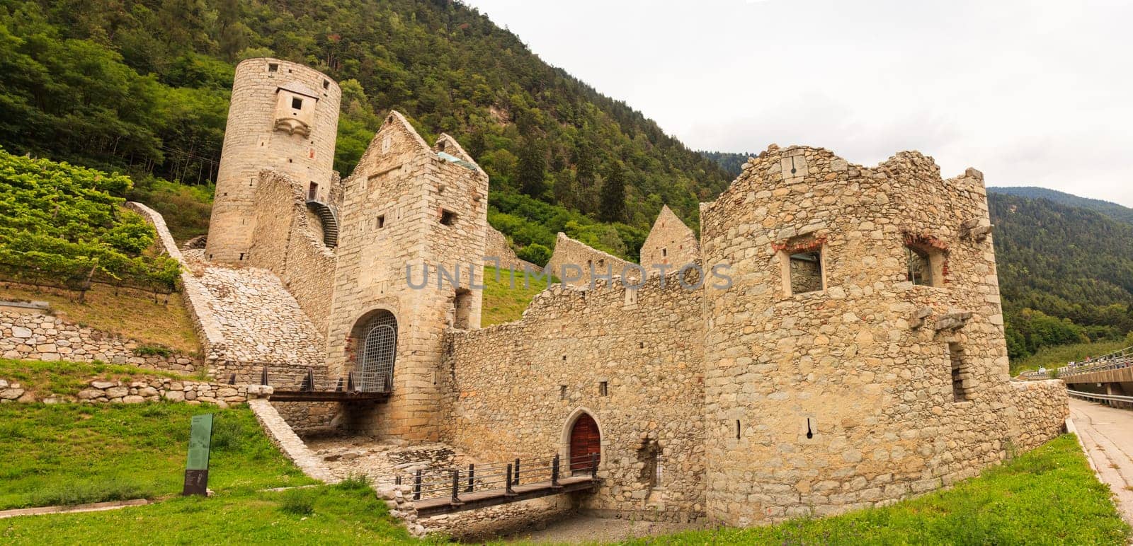 View of the fortress Chiusa di Rio Pusteria