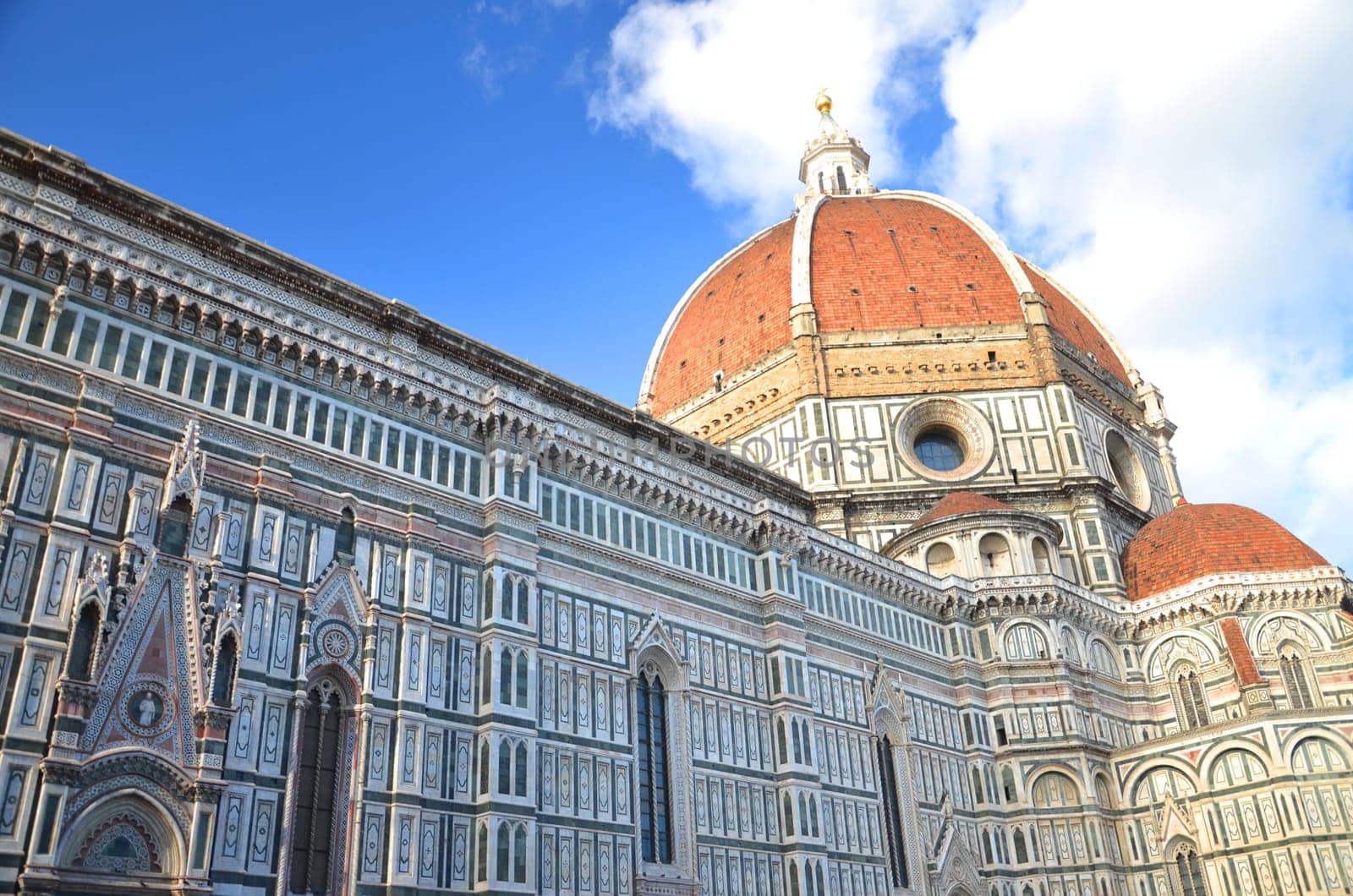 Impressive famous marble cathedral Santa Maria del Fiore in Florence, Italy