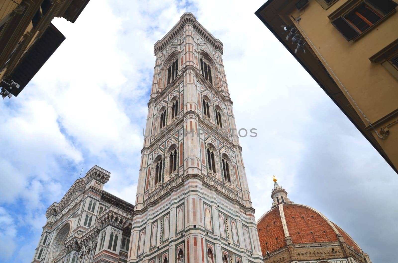 Impressive famous marble cathedral Santa Maria del Fiore in Florence, Italy