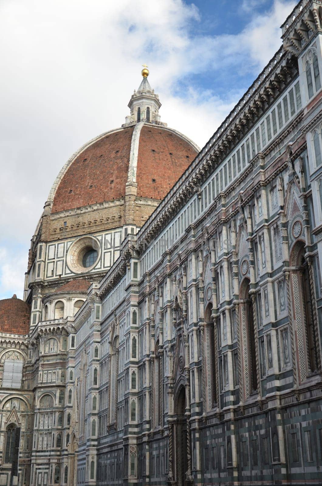 Impressive famous marble cathedral Santa Maria del Fiore in Florence, Italy