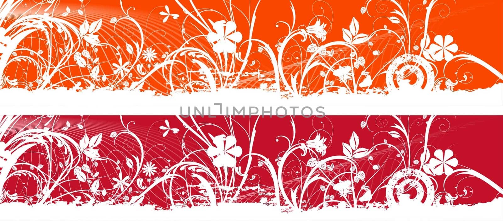 Floral website banners illustration