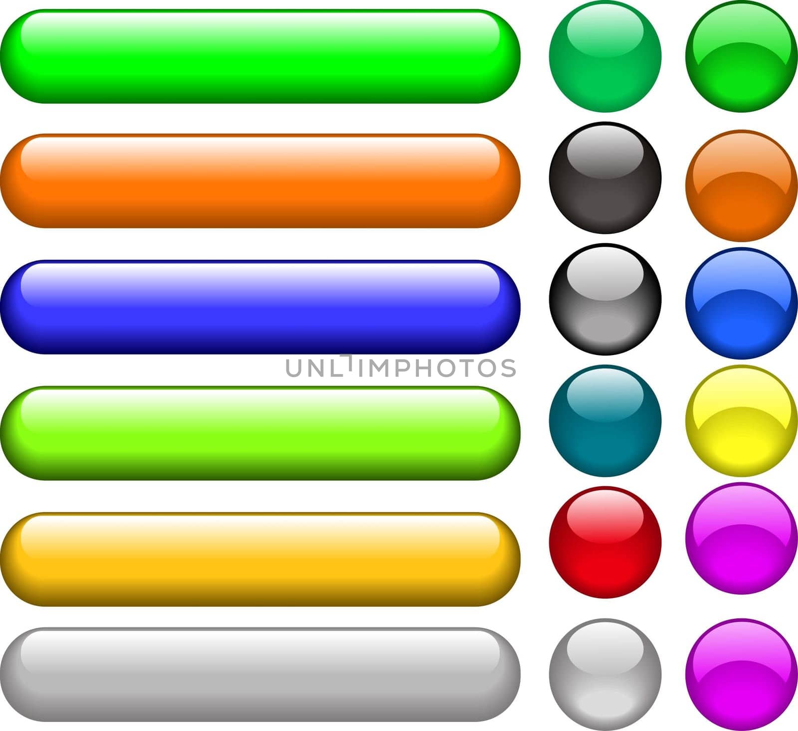 Popular vector buttons illustration
