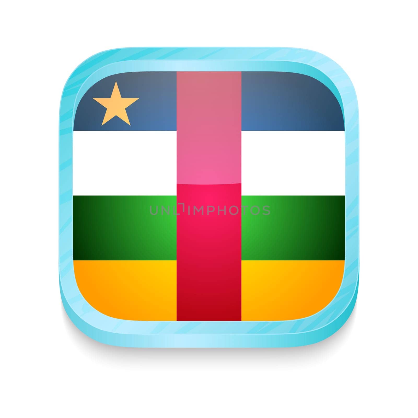 Smart phone button with Central Africa flag