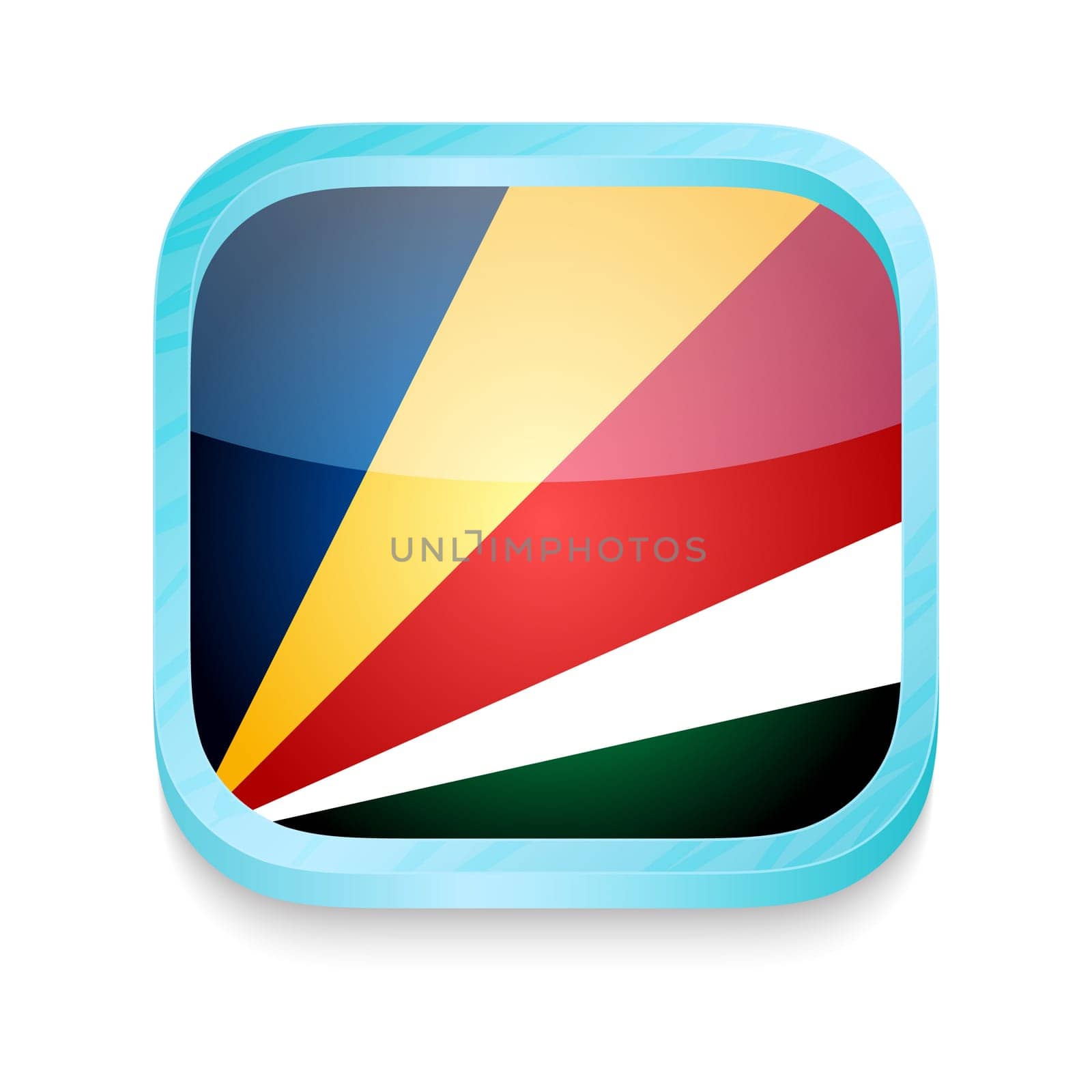 Smart phone button with Seychelles flag