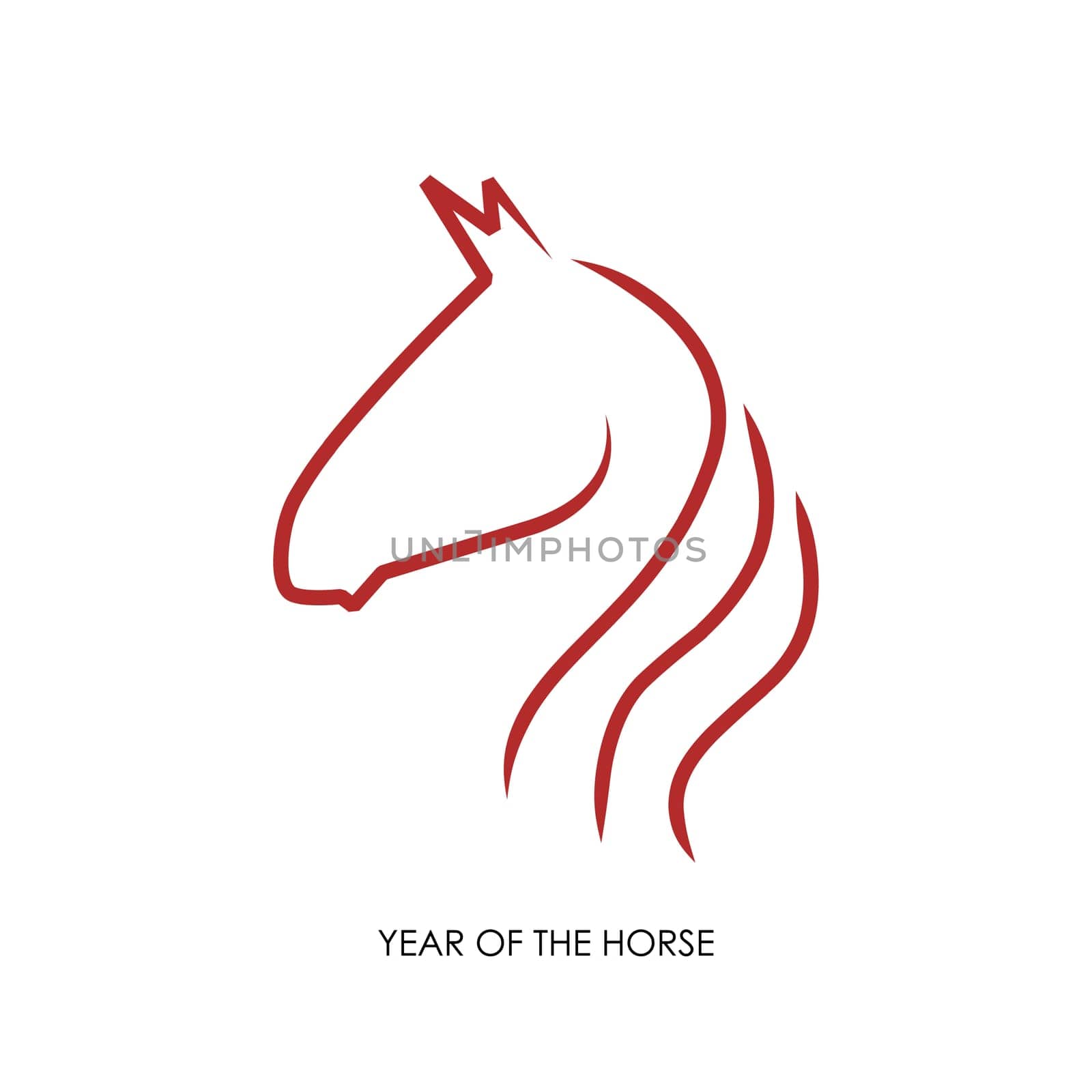 Abstract red silhouette illustration