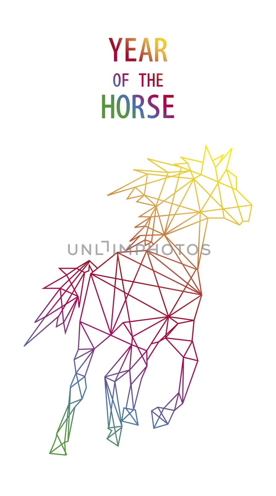 Unusual abstract triangle shape composition