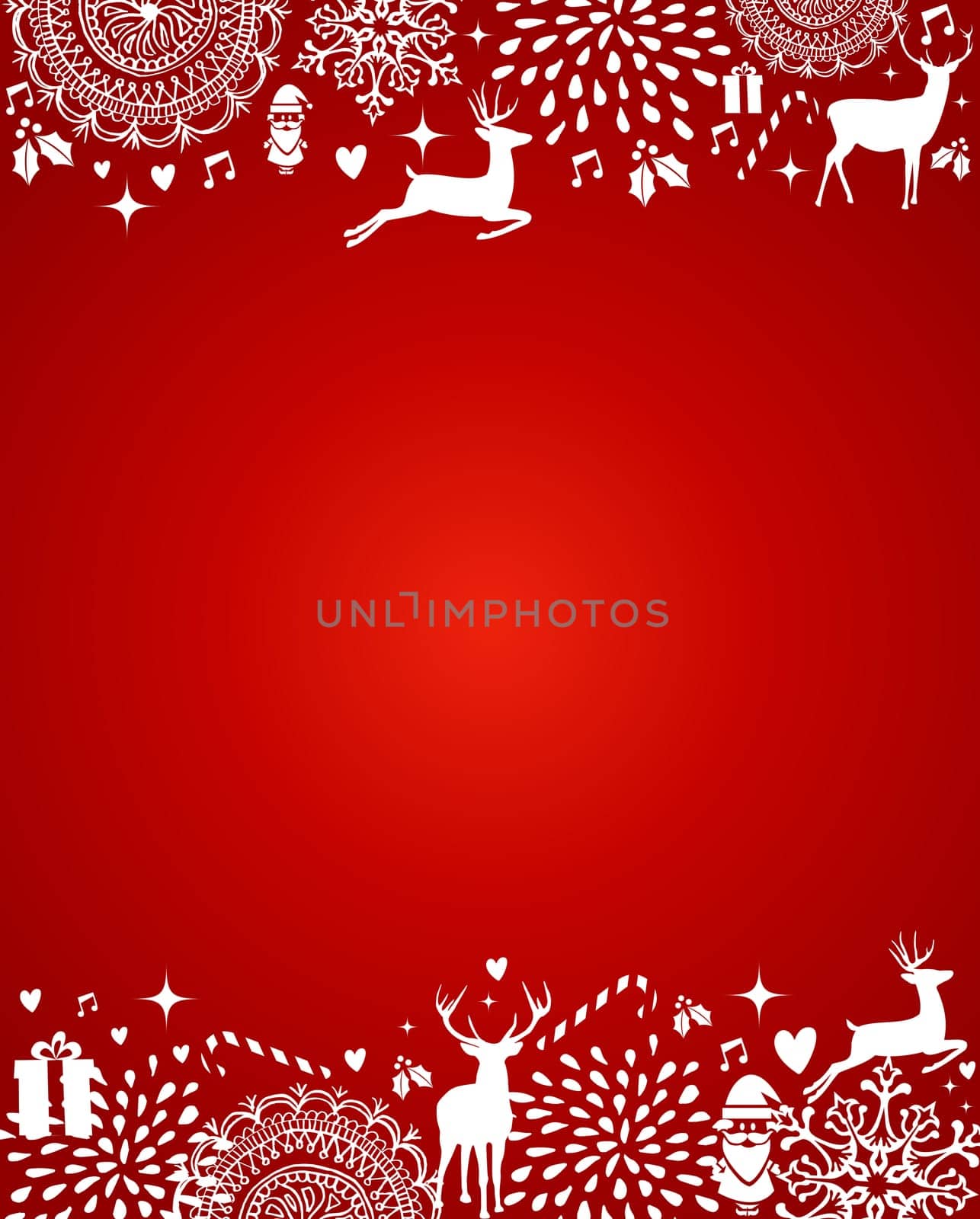 Christmas decorations ornaments elements template red postcard background. Vector file organized in layers for easy editing.