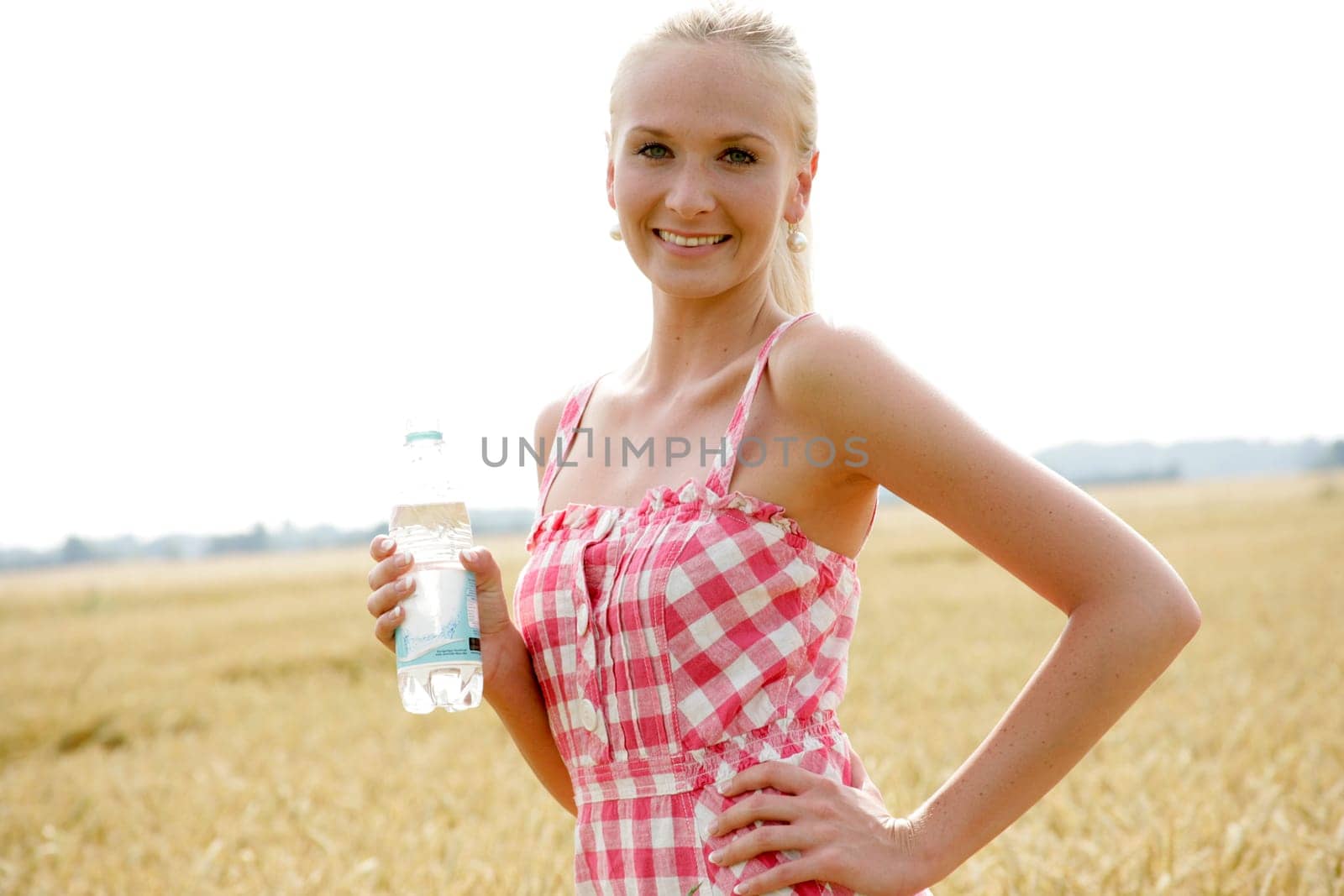 Young woman with water bottle