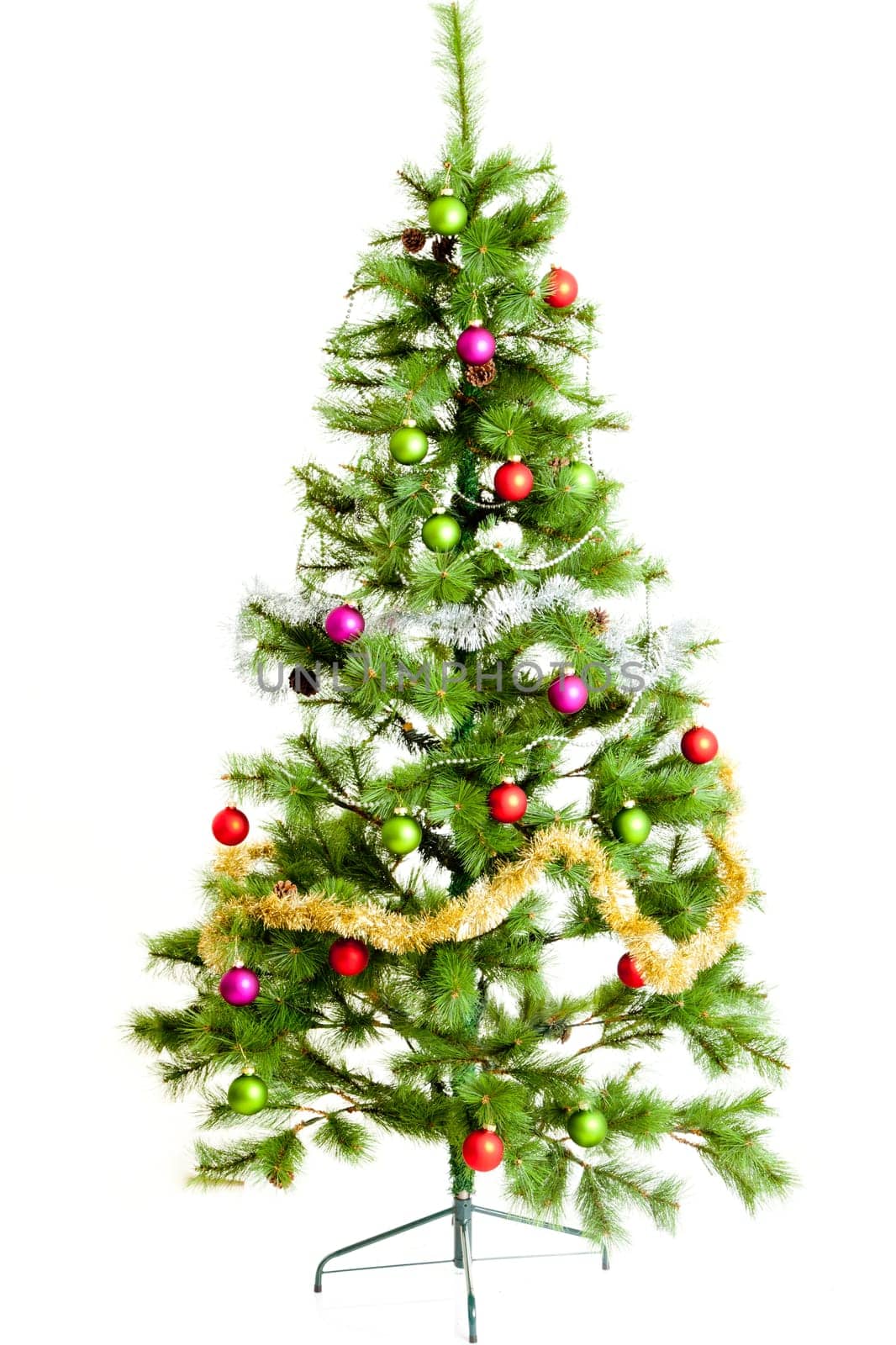 christmas tree isolated on white