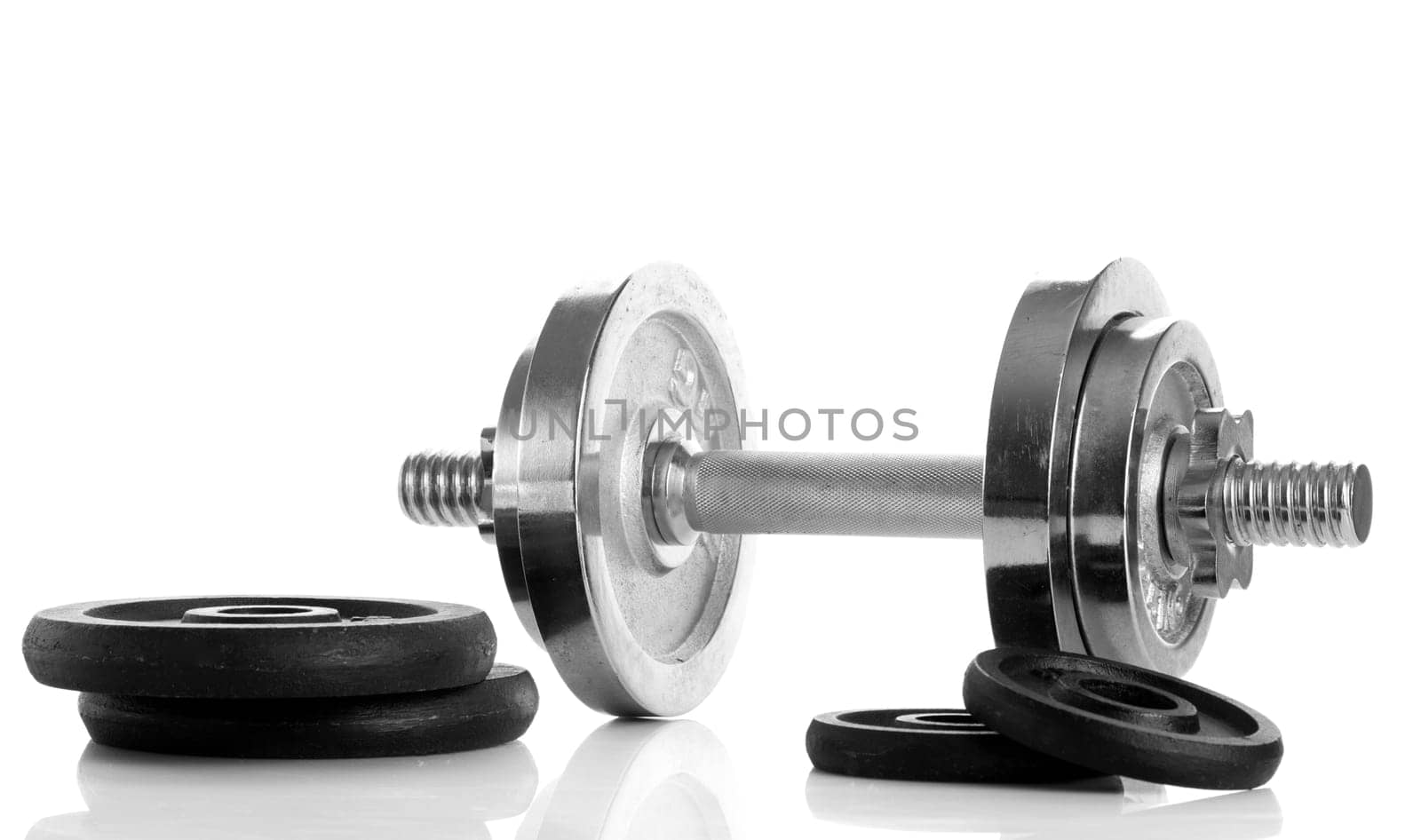 Dumbbell isolated on white