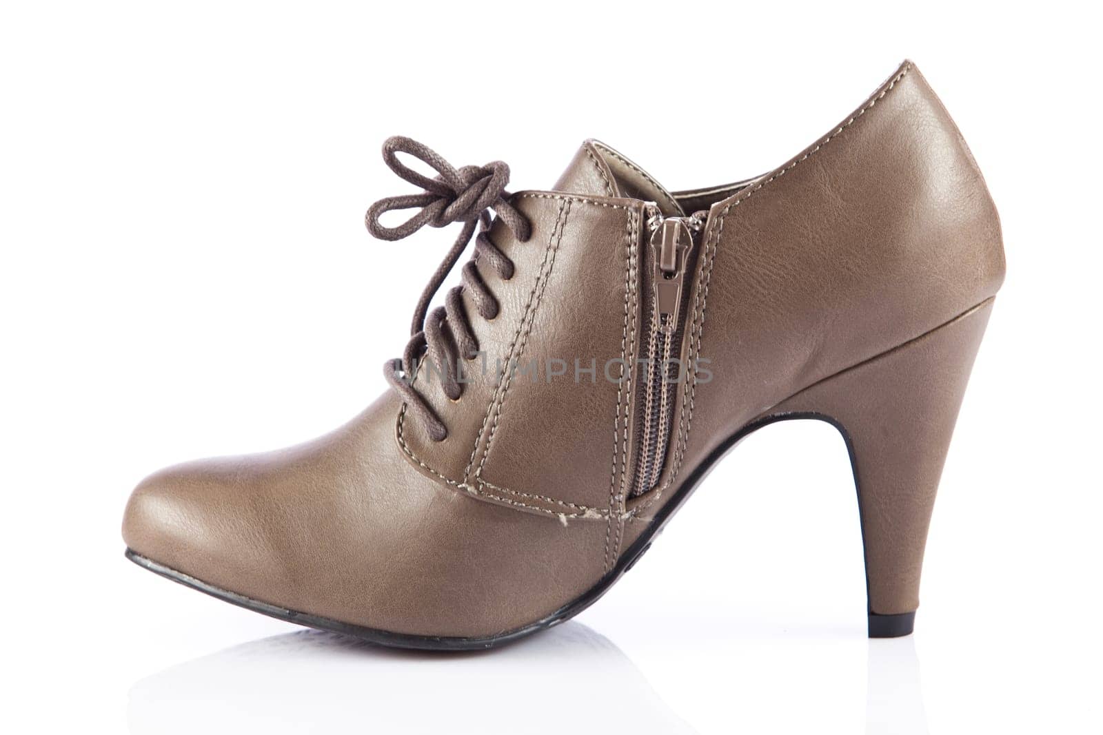 Woman shoes isolated on white. Nice woman shoes