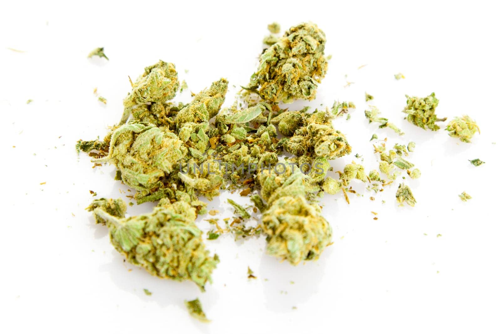 marijuana isolated on white background. Medical Marijuana C.