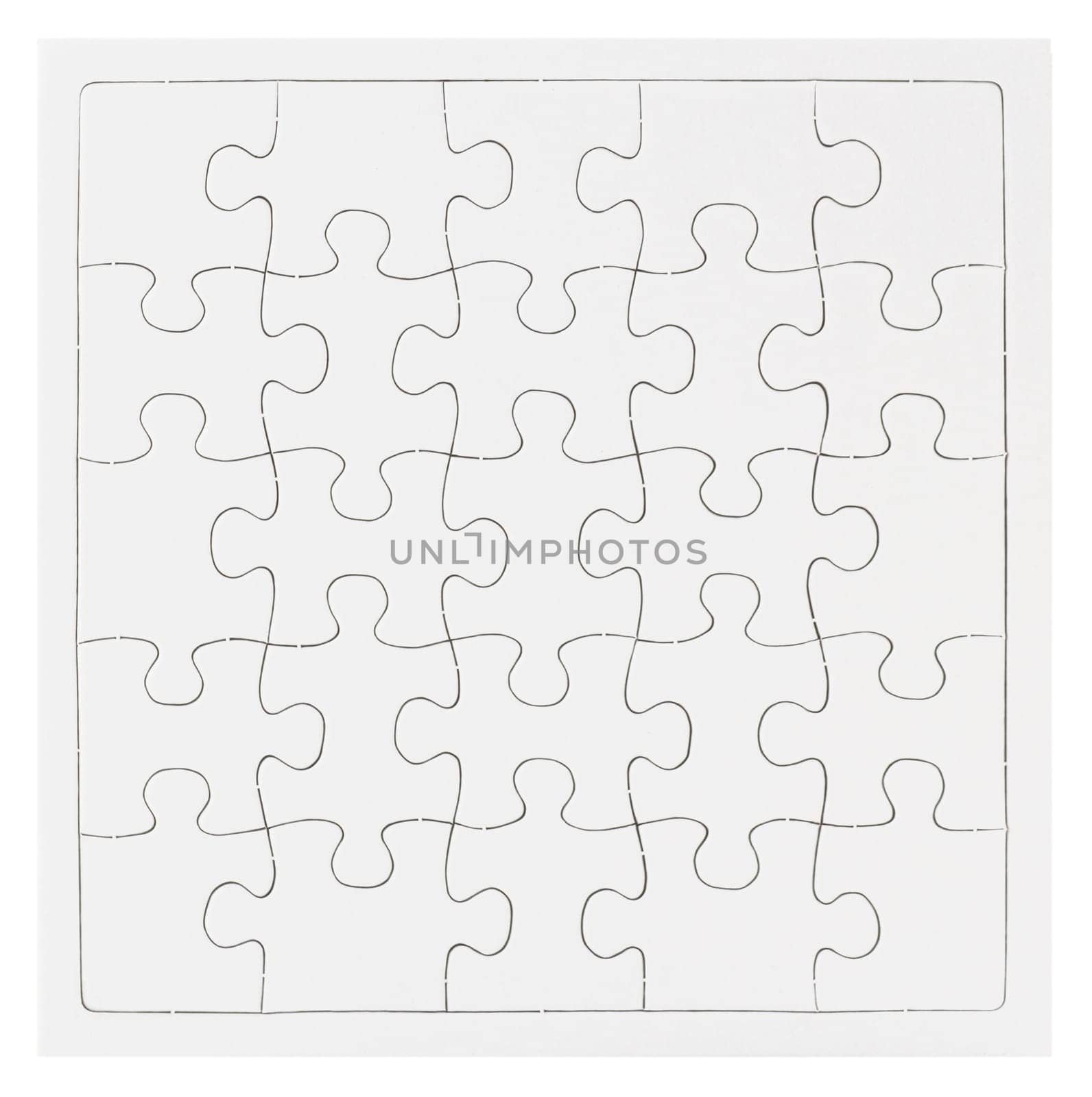 Blank puzzle pieces