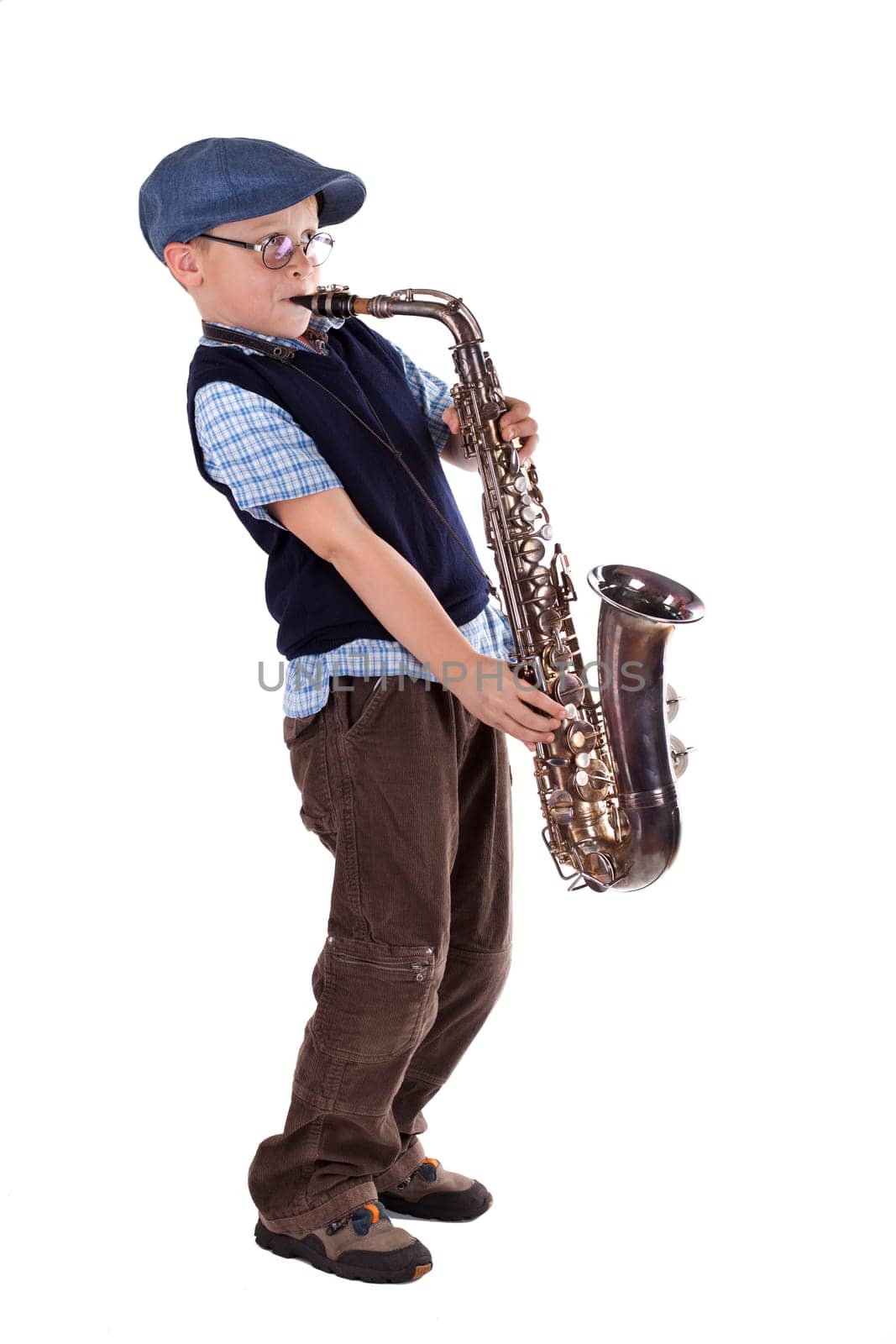 Saxophone player retro