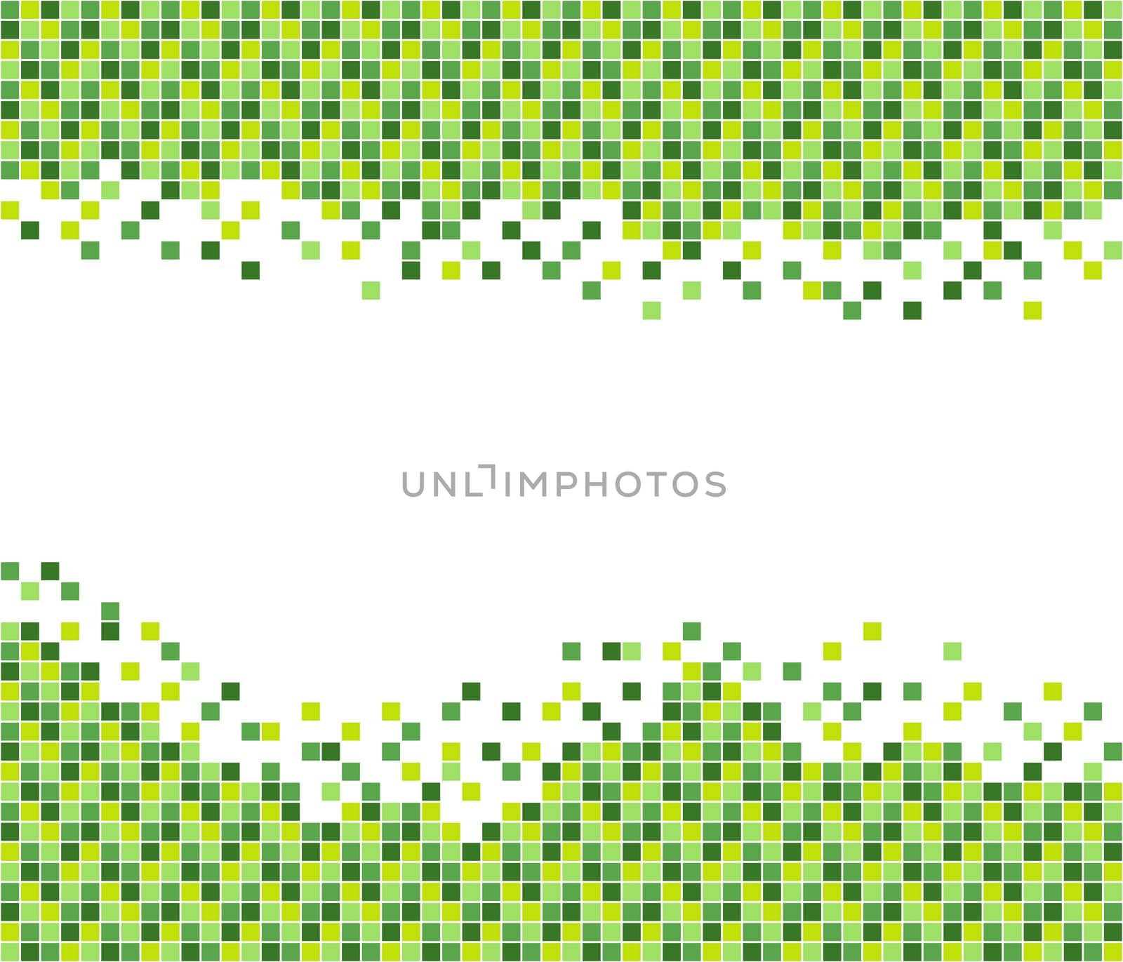 Green mosaic with free white space for text