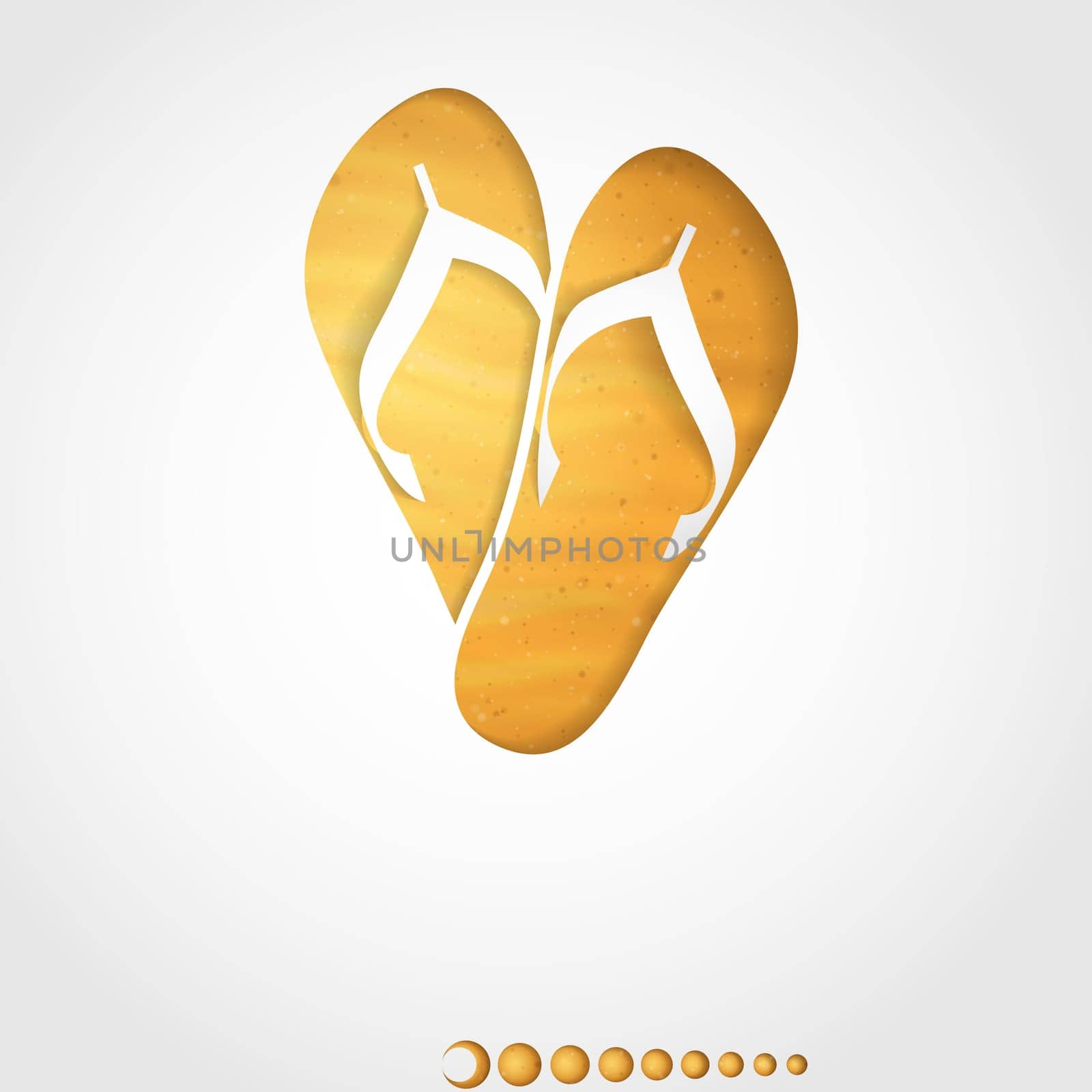 Summer Background. Slipper. Vector Illustration. Eps 10.