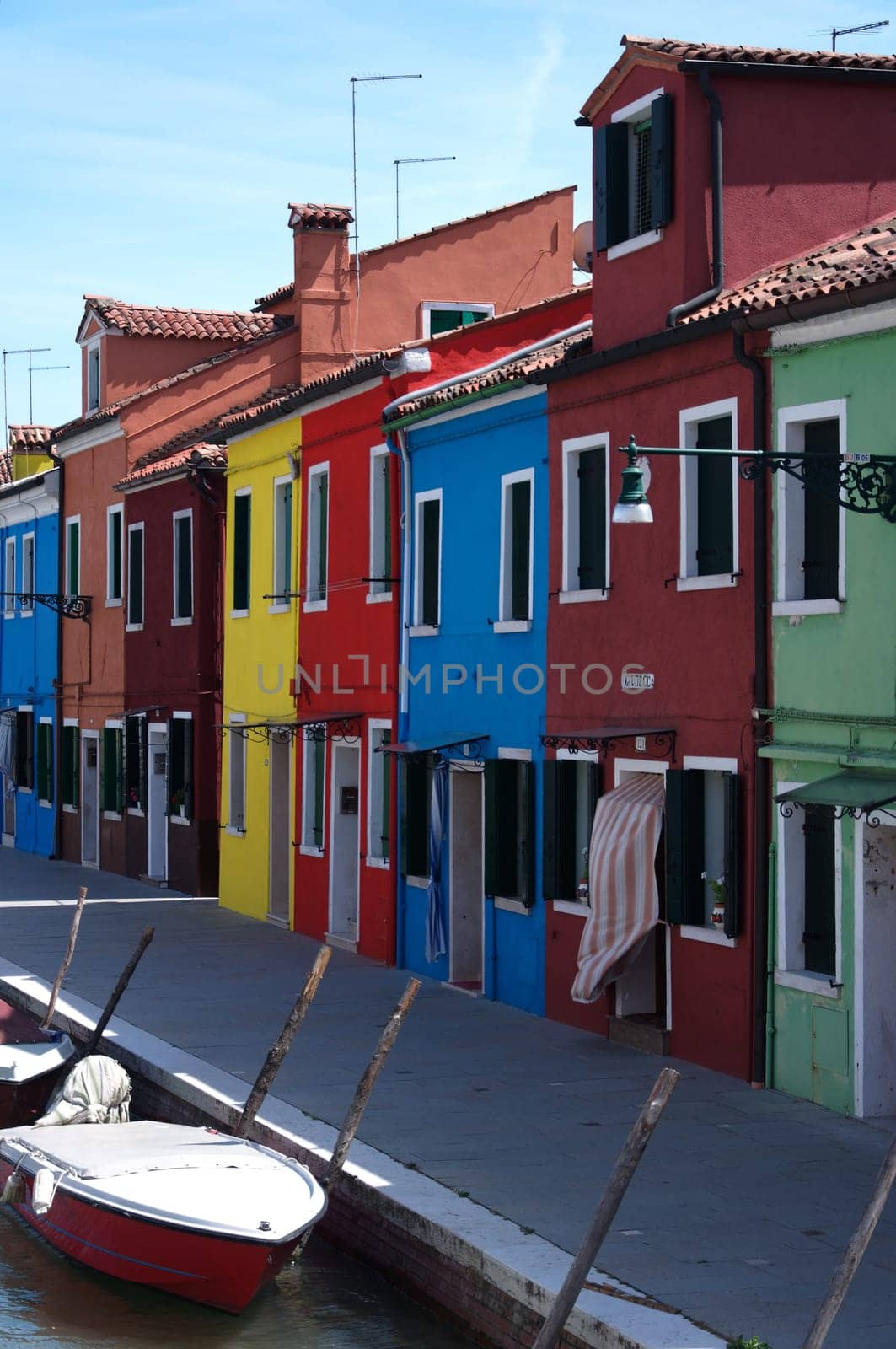 Row of coloured houses on Burano