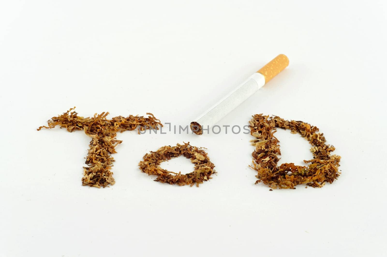 Cigarette and tobacco symbol of death