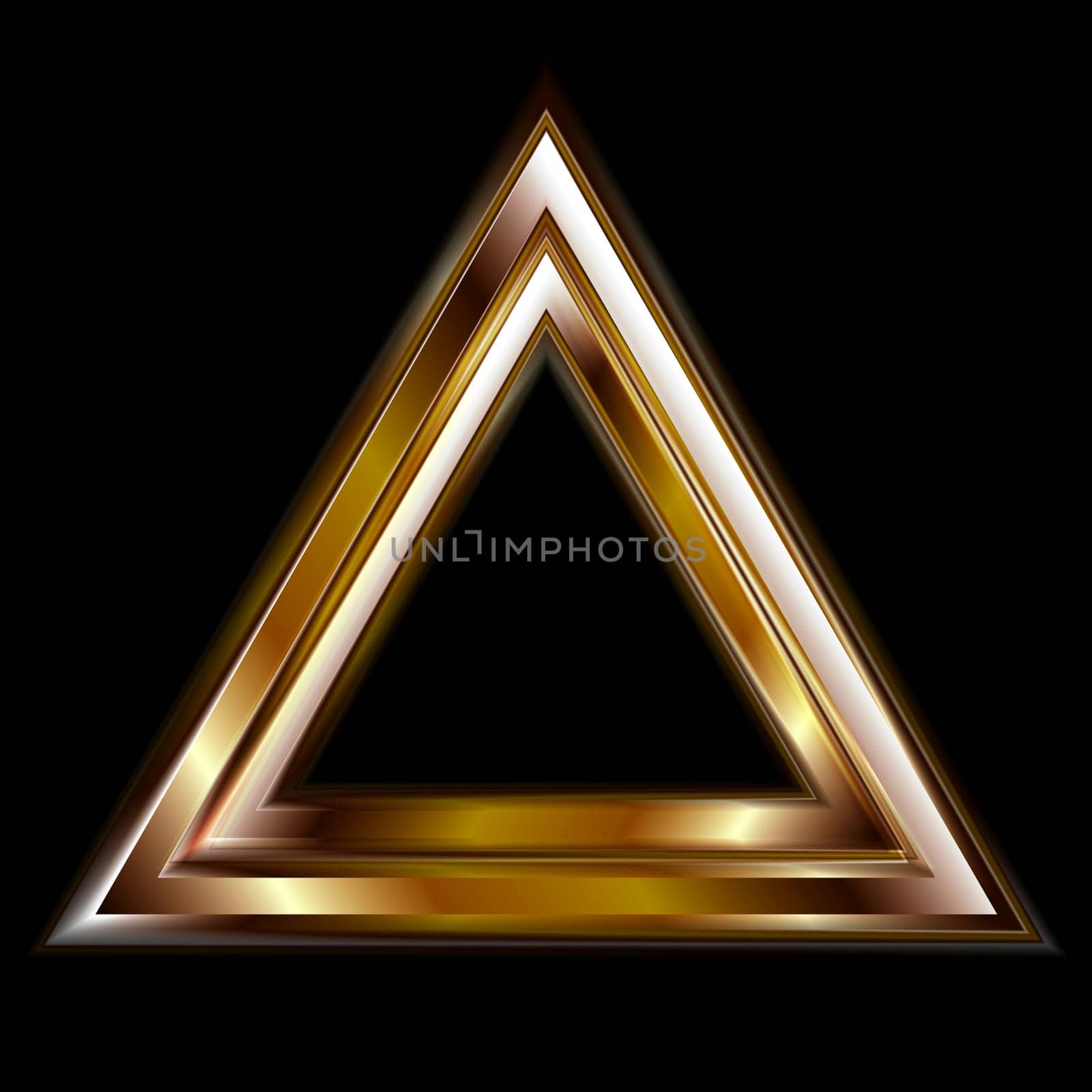 Abstract glowing triangle shape. Vector logo eps 10