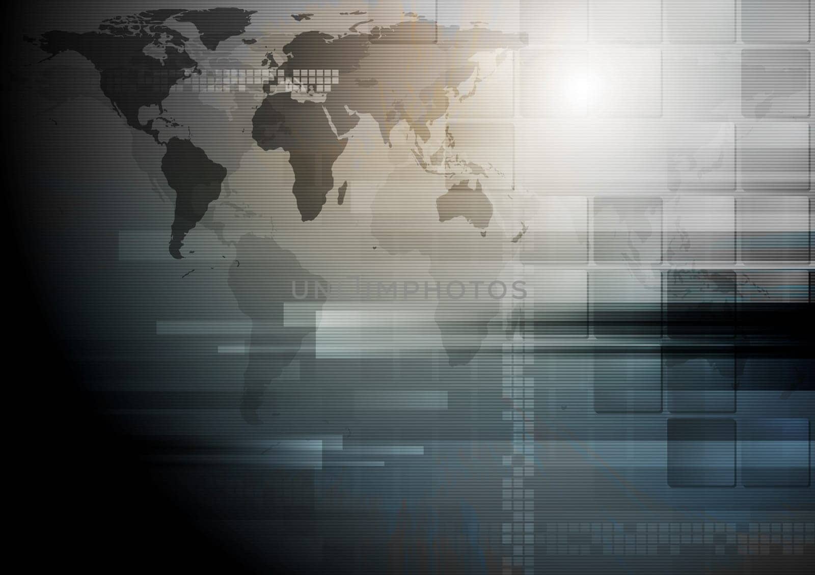Corporate technology vector world map backdrop