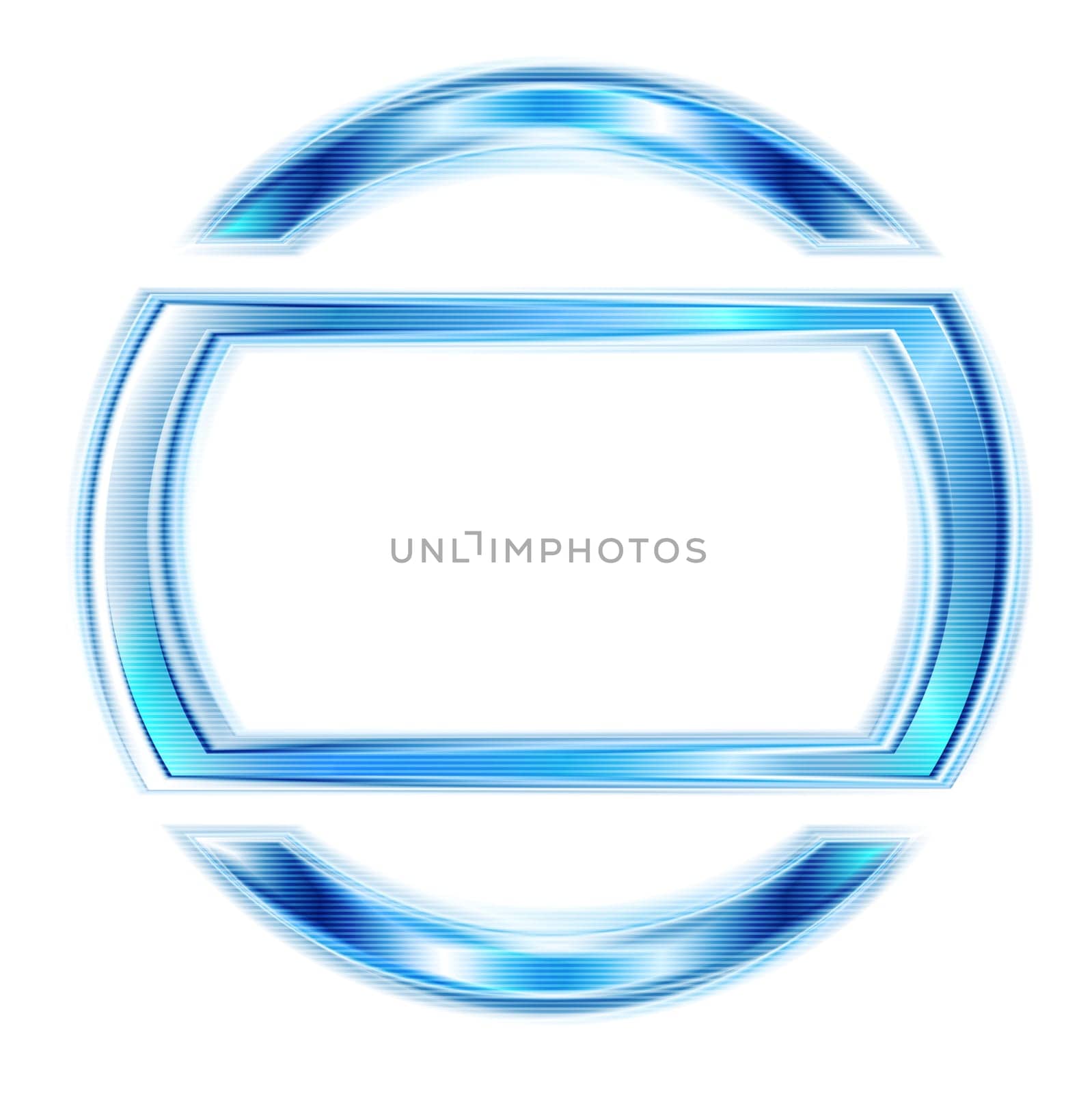 Abstract glowing blue shape. Vector logo eps 10
