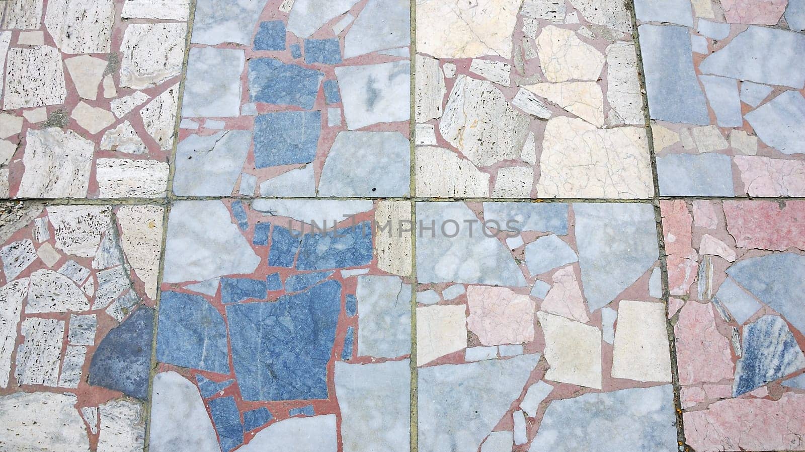 Outdoor  floor made of tiles