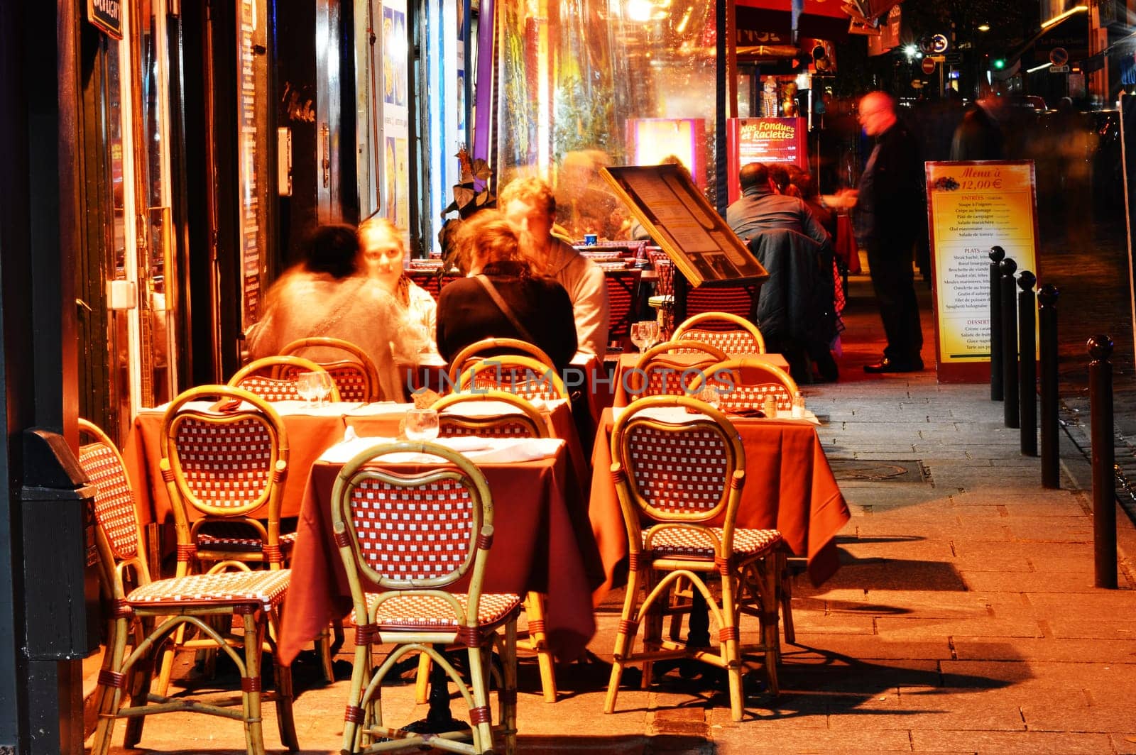 Latin Quarter of Paris. Famed for its nightlife Paris has about 40 000 restaurants